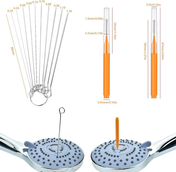 Shower Head Cleaning Brush with Angled Design for Bathroom Pipes and Car Washers Cleaning Tool