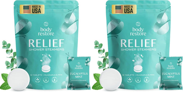 Body Restore Shower Steamers Eucalyptus Aromatherapy 15 Pack