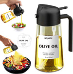 2 in 1 Glass Oil Sprayer Dispenser Olive Cooking Air Fryer Salad Kitchen Gadgets