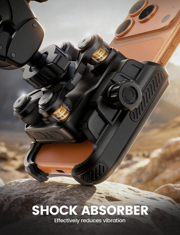 Lamicall Motorcycle Bike Phone Mount - [Upgrade Vibration Dampener] [Camera Friendly] Bike Phone Holder Handlebar Clamp, Bicycle Cell Phone Mount, iPhone 17 16 Pro Max, Galaxy S25 Ultra, 6-7.2" Phones