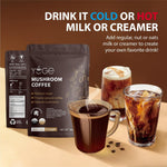 Instant mushroom coffee with cordyceps, reishi, and arabica beans for energy and immune support (30 servings)