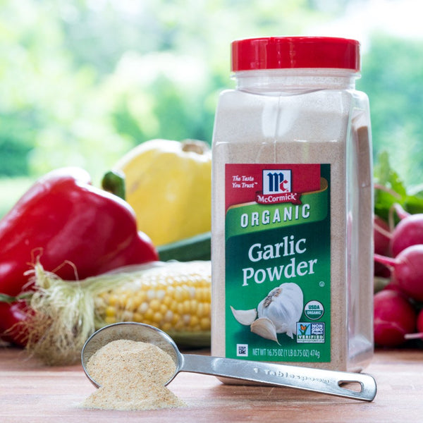 McCormick Organic Garlic Powder 16.75 oz, Non-GMO, USDA Certified, Easy-Handle Bottle