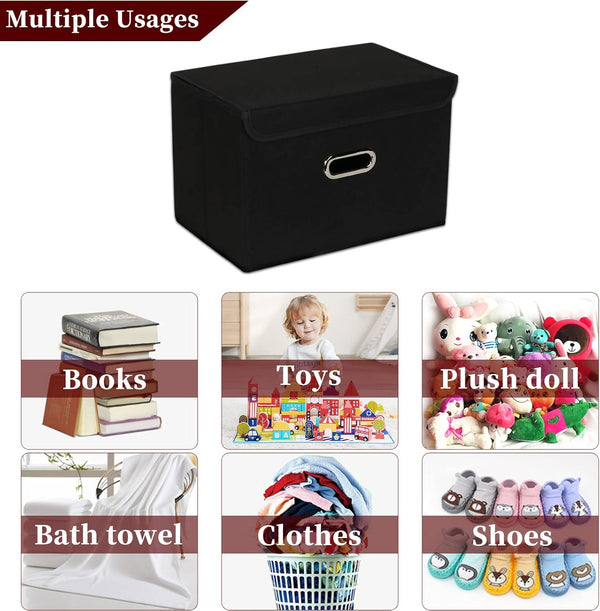 StoreOne Fabric Storage Cube Bins for Home and Bedroom Organization