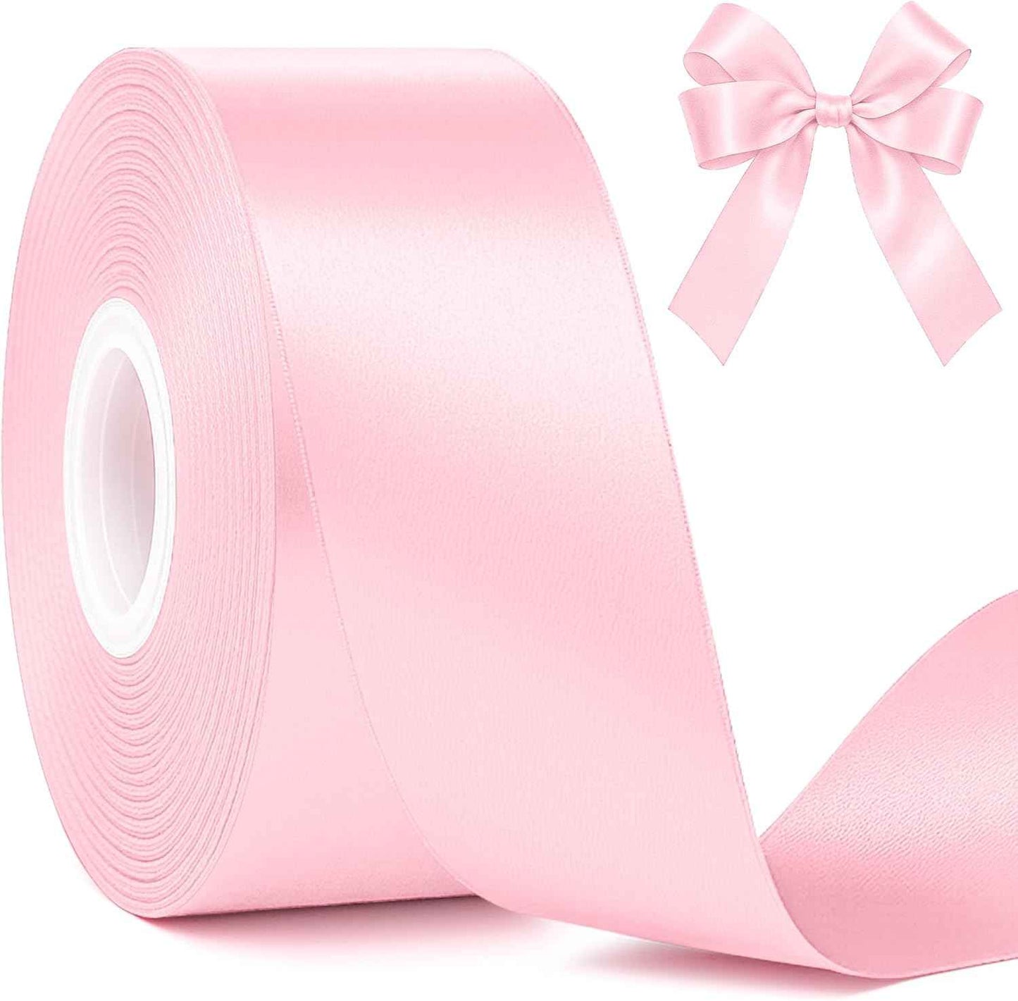 Fullive Red Ribbon 1 1/2 Inch, 30 Yards Red Ribbon for Gift Wrapping, Polyester Satin Christmas Ribbon for Wedding Xmas Tree Valentines Day Decorations DIY Bows Wrapping Bouquet Floral Arrangements