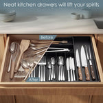 Extra Large Silverware Organizer for Kitchen Drawers and Utensil Holder