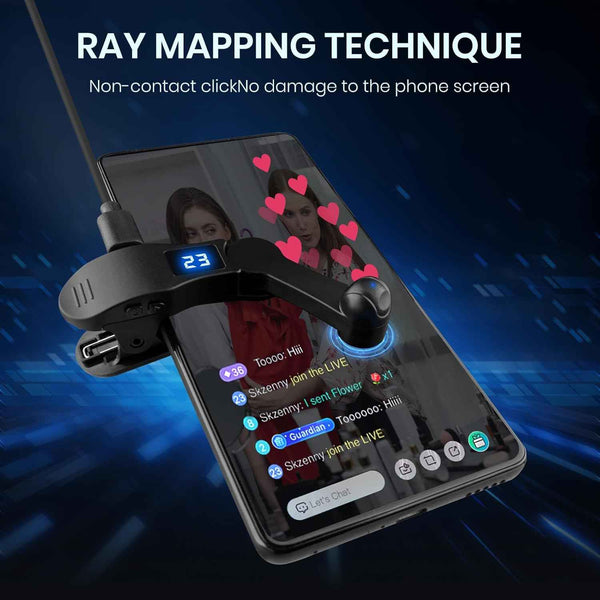Auto Clicker for iPhone iPad Apps, Fast Click Simulation Finger Continuous Click for Game, Live Broadcasts Likes (Black)