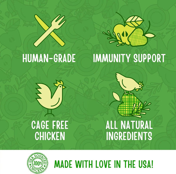 full moon usa crafted all natural chicken apple sausage 12.0 oz for dogs