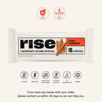 Rise Whey Protein Bars - Honey Cinnamon, 18g Protein, Gluten-Free, Soy-Free