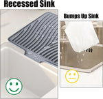 Silicone Dish Drying Mat for Kitchen Counter, Heat Resistant and Non-Slip