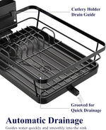 Kitsure Dish Drying Rack for Kitchen Counter Stainless Steel Sink Organization and Storage Essentials