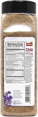 Badia Ground Chia Seeds, 16 oz – Superfood for Smoothies, Baking & Cooking – Source of Fiber, Omega-3 & Protein
