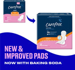carefree maxi overnight pads with wings 28ct feminine care protection