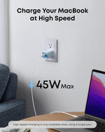 Anker Nano 47W Fast Charger USB C, 2-Port Compact Foldable USB C GaN Charger for iPhone 17/16, Galaxy, Pixel, Compatible with MagSafe (Blue)