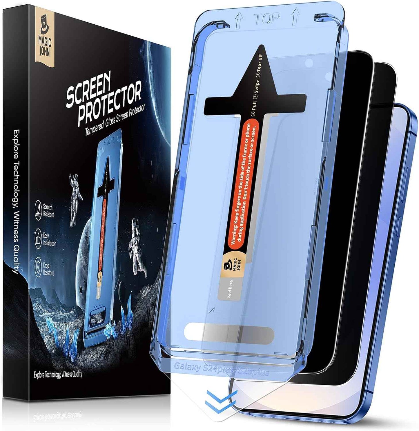 MAGIC JOHN 2 Pack for iPhone 17 Pro Max 6.9 inch Privacy Glass Screen Protector-[Anti-Spy] Auto Dust-Elimination, Bubble Free, Easy Installation, Daily Drop Protection