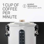Homecraft 100-Cup Coffee Urn and Hot Beverage Dispenser with Dripless Faucet, Quick-Brewing, Stainless Steel