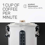 homecraft stainless steel 100-cup coffee urn with dripless faucet and quick-brewing