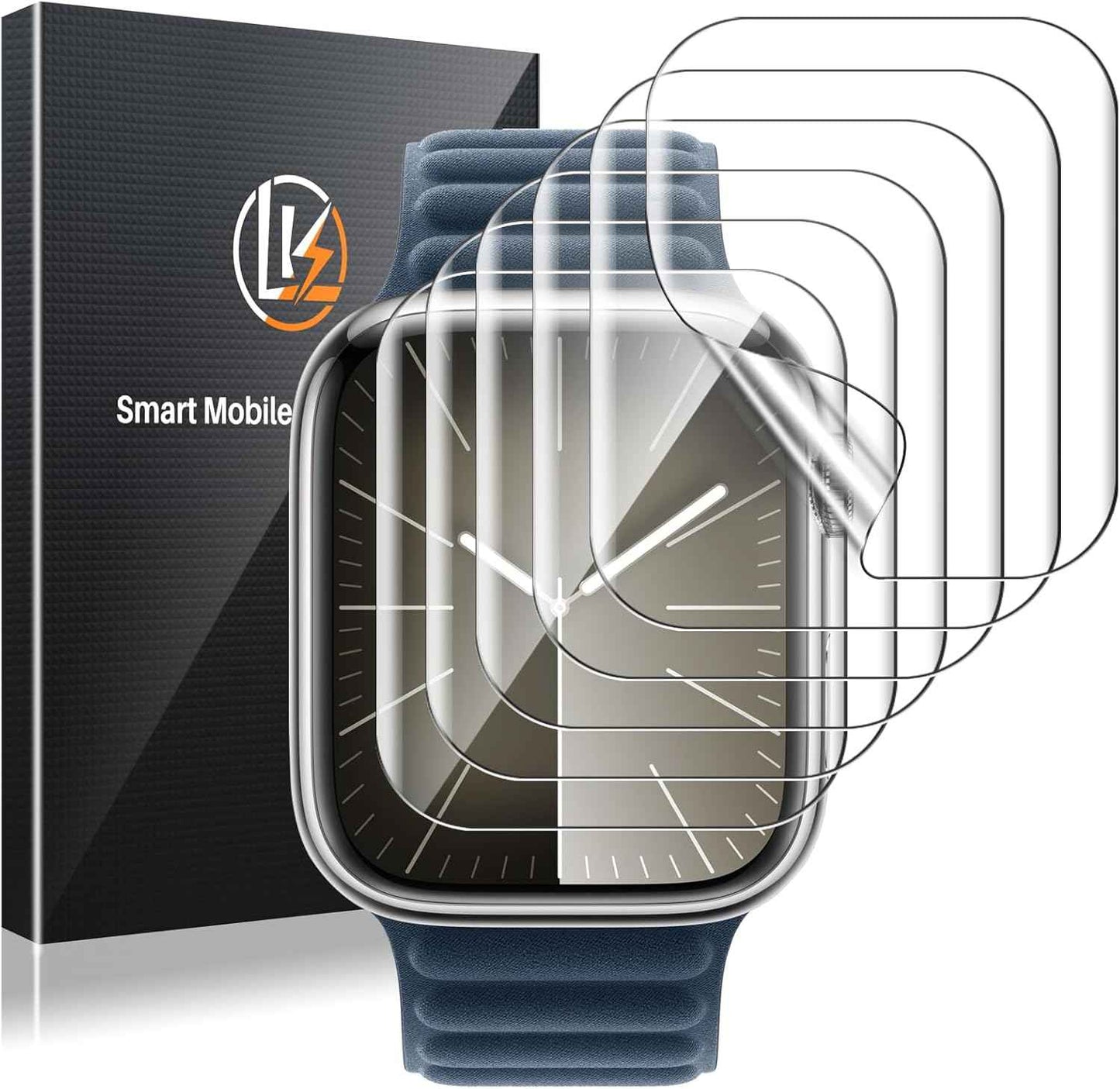 LK 6 Pack for Apple Watch Series 11/ Series 10 Screen Protector 42mm - Anti-Scratch, Self-Healing Soft TPU Screen Protector for Apple Watch 42mm, Bubble Free, HD Transparent, Touch Sensitive