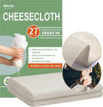 Organic Cheese Cloths, GOTS Certified, Grade 100, 36x36Inch, Reusable Cheese Cloth with Closed Edges Fabric Fine Mesh Cloth, Unbleached Cotton Muslin Cheesecloth for Straining,Cooking,Crafts - 9 Sq.Ft