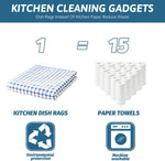 8 Pcs Kitchen Dish Rags,100% Cotton Soft Absorbent Quick Drying Dish Cloths for Kitchen,Washing Dishes,Cleaning rags-11 x 11In