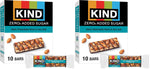 Kind Zero Added Sugar Bars, Dark Chocolate Nuts & Sea Salt, Gluten Free, High Fiber, 10 Count