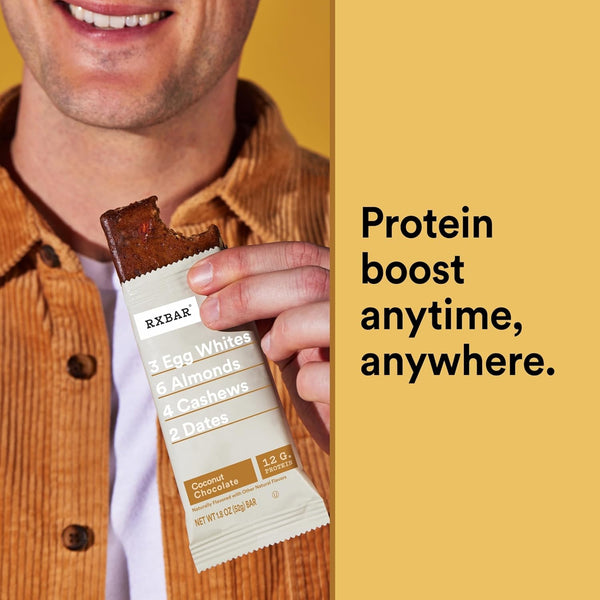 RXBAR Coconut Chocolate Protein Bars, 12 Count, 22oz Box