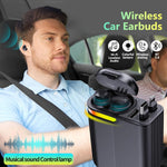 MLVOC 120W fast car charger with retractable 4-in-1 cable & wireless earbuds for commuters