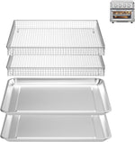 Air Fryer Tray Replacement for Cuisinart TOA-60 TOA-65 TOA-70 Toaster oven tray, 12.4"x11"Air Fryer Basket and air fryer tray pan, Dishwasher Safe