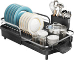 Expandable Stainless Steel Dish Drying Rack for Kitchen Counter