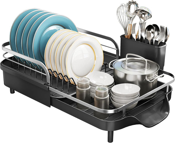 Expandable Stainless Steel Dish Drying Rack for Kitchen Counter