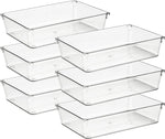 6 Pack Drawer Organizer with Non-Slip Pads for Desk Storage