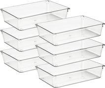 6 Pack Drawer Organizer with Non-Slip Pads for Desk Storage