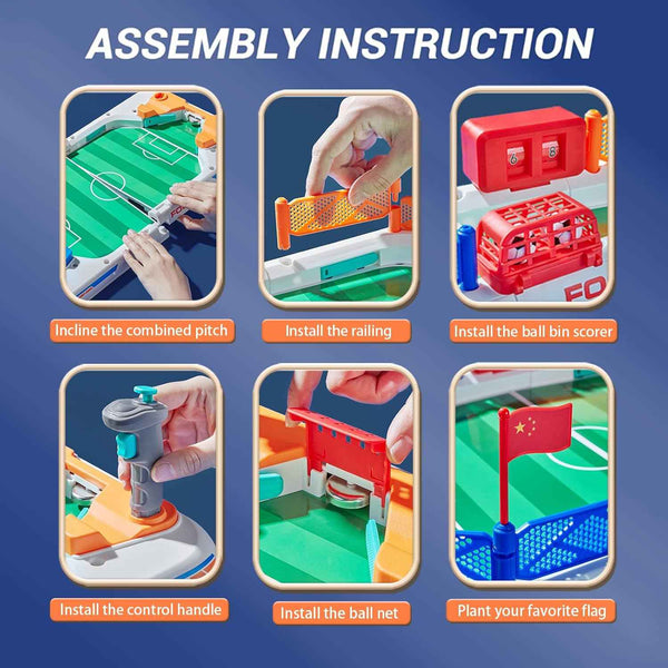 Mini Soccer Board Game for Kids: Foosball Table Toy for 3-12 Year Old Kids - Portable and Interactive Age 3+ Indoor Game