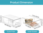 Vtopmart 4 Pack Stackable Storage Drawers for Home Organization