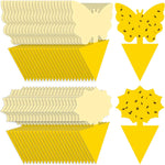 landisun 48pcs yellow fruit fly sticky traps for indoor outdoor potted plants bug insects