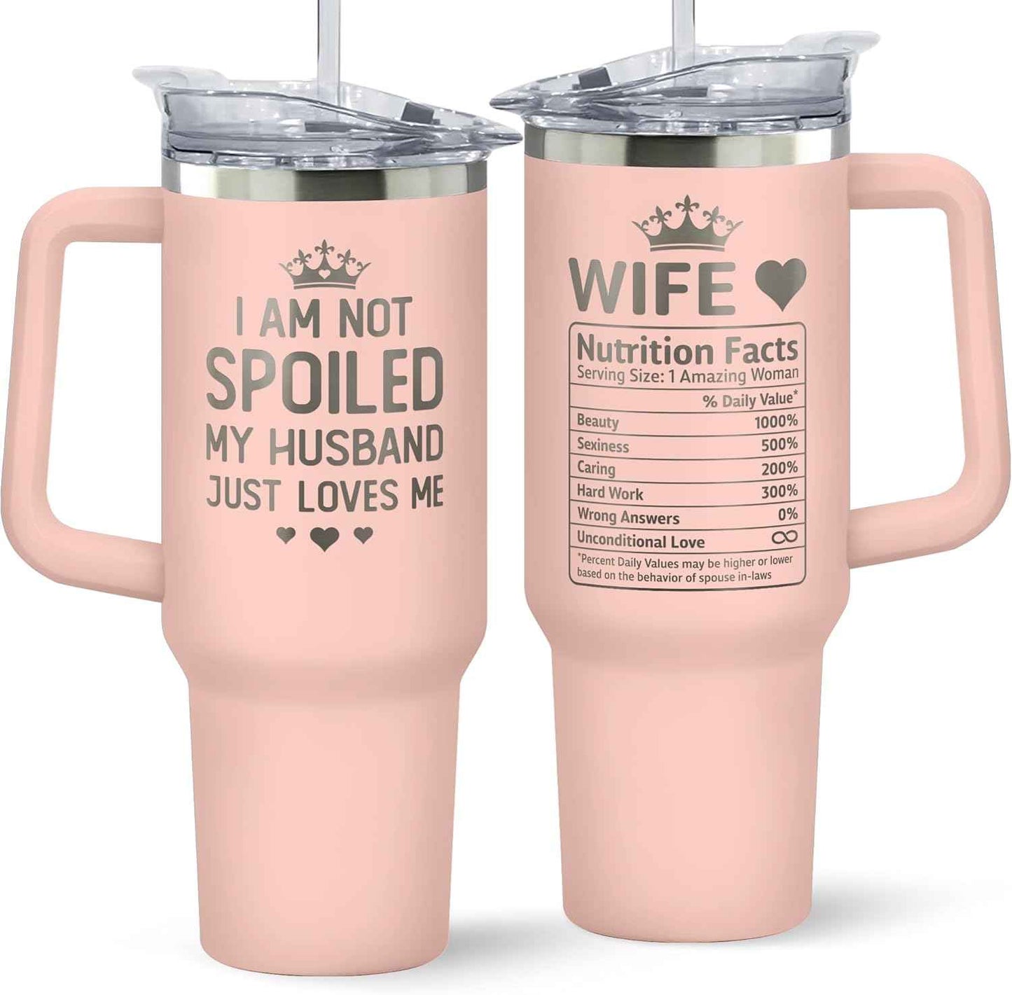 Gifts for Wife - Wife Gifts from Husband - Wedding Anniversary for Women, Valentines, Birthday Gift Ideas, Mothers Day, Christmas Gift for Her - Romantic Cup for Her - 20 Oz White Tumbler