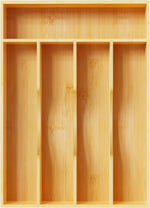 Bamboo Silverware Organizer for Kitchen Drawer Storage