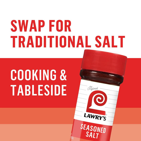 Lawry's Seasoned Salt - Kosher, No MSG, Versatile All-Purpose Seasoning for Meats, Veggies, 16 oz