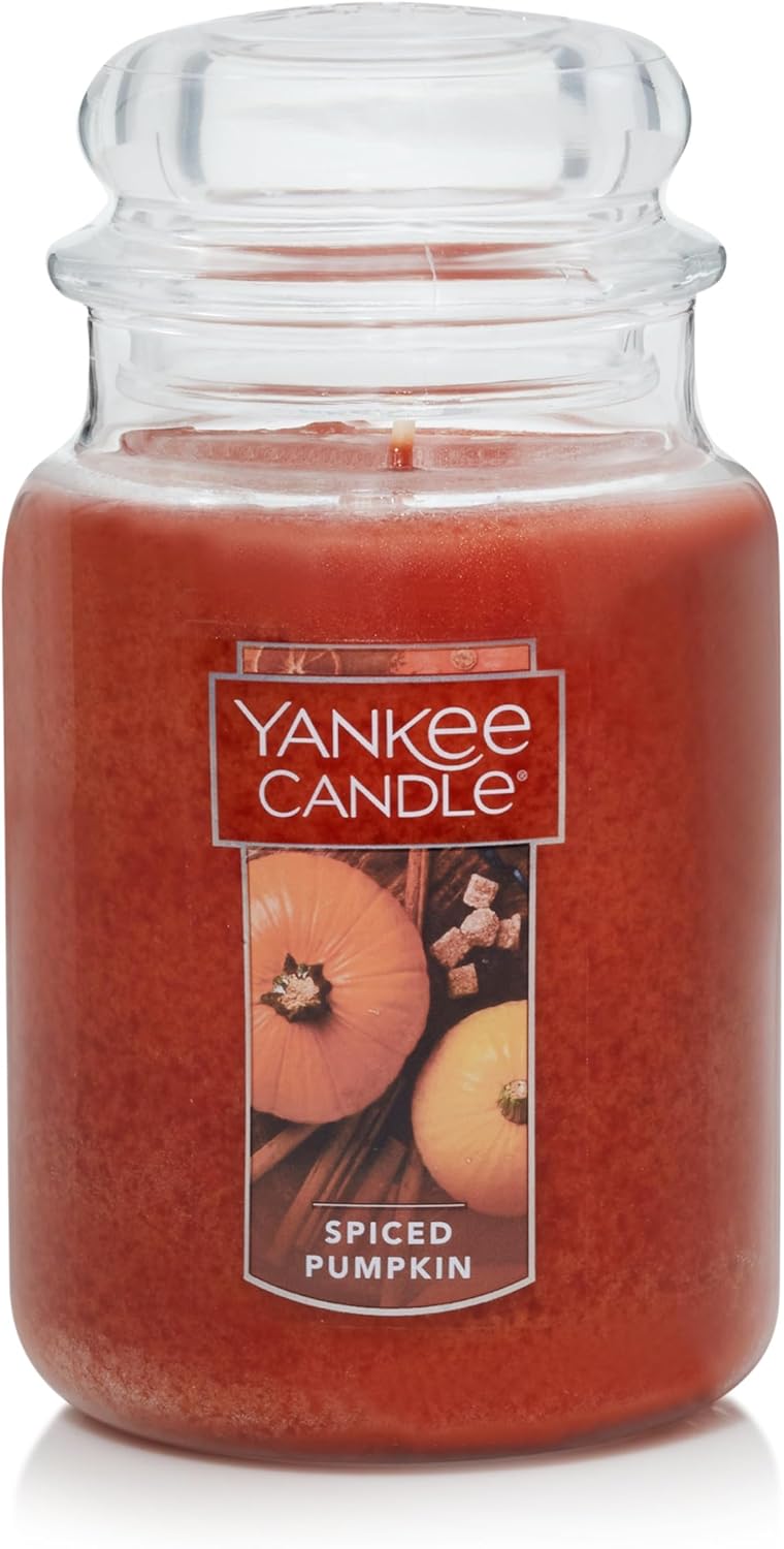 Yankee Candle Autumn Wreath, Fall Scented Candle, 22oz Large Jar with up to 150 Hour Burn Time