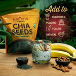 Mayorga Organic Raw Chia Seeds, 3lb Resealable Bag | Superfood w/Plant-Based Omega 3 & Vegan Protein | USDA Certified, Gluten-Free, Non-GMO, Direct Trade, Kosher | Add to Breakfast, Oats & More