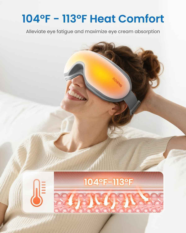 RENPHO Eye Massager with Heat, FSA Eligible, for Migraine and Dry Eyes Relief, Valentine's Gift for Her or Him