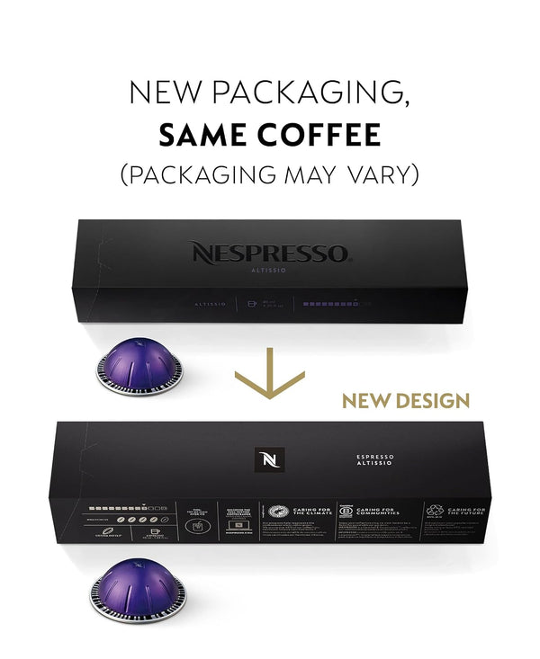 Nespresso Capsules Vertuo Altissio Medium Roast Espresso Coffee 50 Count
