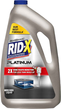RID-X Septic Tank Treatment Platinum Liquid 6 Month Supply – Our Best Formula with x2 More Waste Reduction
