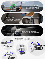 LISEN for 15W Magsafe Car Mount Charger, Magnetic Phone Holders for Your Car, Magnetic Wireless Car Charger, Suction Phone Mount for Car Accessories for iPhone 17 Pro Max 16 15 14 13 12, Gifts for Men