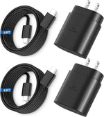 Super Fast Charger Type C, 25W USB C Wall Charger Fast Charging for Samsung Galaxy S25 Ultra/S25/S25+/S24+/S24 Ultra/S24/S24+/S23 Ultra/S22 Ultra/S21 with 10FT Long Android Type C Charger Cable 2Pack