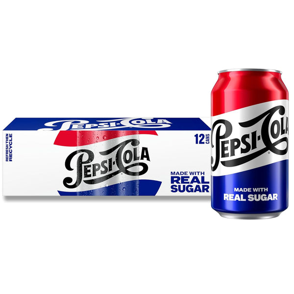 Pepsi Cola Soda, Wild Cherry, 12 Fl Oz Cans (Pack of 12)