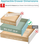 8 Pack Shallow Drawer Dividers for Kitchen Utensil and Underwear Storage