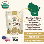 Organic White Popcorn Kernels Unpopped 3 lb Non-GMO Wisconsin Family Farm
