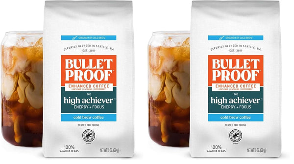 High Achiever Mushroom Coffee Grounds with Lion's Mane, B Vitamins & Adaptogens
