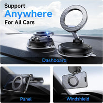 ANDERY Car Phone Holder for Magsafe [78+LBS Strongest Suction & 2400gf Magnetic] 360° Adjustable Car Phone Mount, Phone Holders for Your Car for iPhone 17-12 Pro Max Plus Air, Carbon Fiber