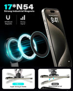 for Magsafe CD Phone Holder for Car [17 Strong Magnets] Magnetic CD Player Phone Mount, Hollow Socket CD Slot Phone Mount for iPhone 17 16 15 14 13 12 Series Pop Grip Ring Holder Magsafe Case
